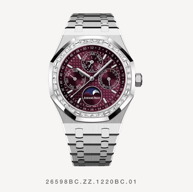 Audemars Piguet AP Royal Oak Diamanten Set Edelstahl 41mm Pink Dial