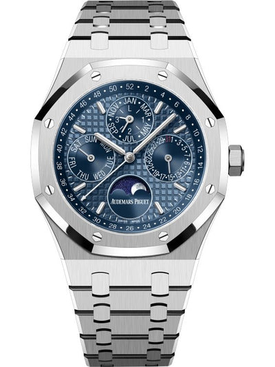 Audemars Piguet AP Royal Oak Perpetual Calendar Edelstahl Blue 41mm