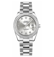 Rolex Datejust 31 Silver Diamanten Oyster Bracelet -0017
