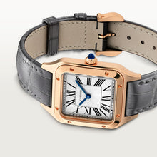Cartier Santos-Dumont Small model Satin-brushed Silbernes Zifferblatt 38 mm x 27.5 mm