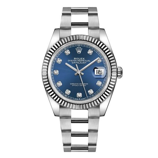 Rolex Datejust 41 Blue Diamanten Dial -0015