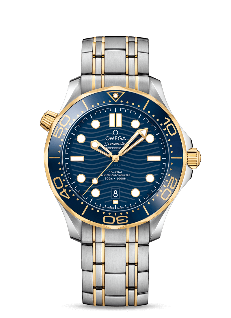 Omega Seamaster Diver 300m Blue Gelbgold 42mm