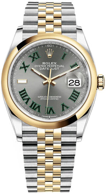 Rolex Datejust 36 Edelstahl & Gelbgold Slate Roman Dial