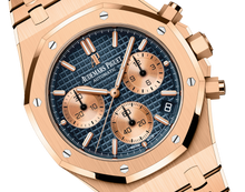 Audemars Piguet ROYAL OAK Pink Gold Blaues Zifferblatt CHRONOGRAPH 41mm
