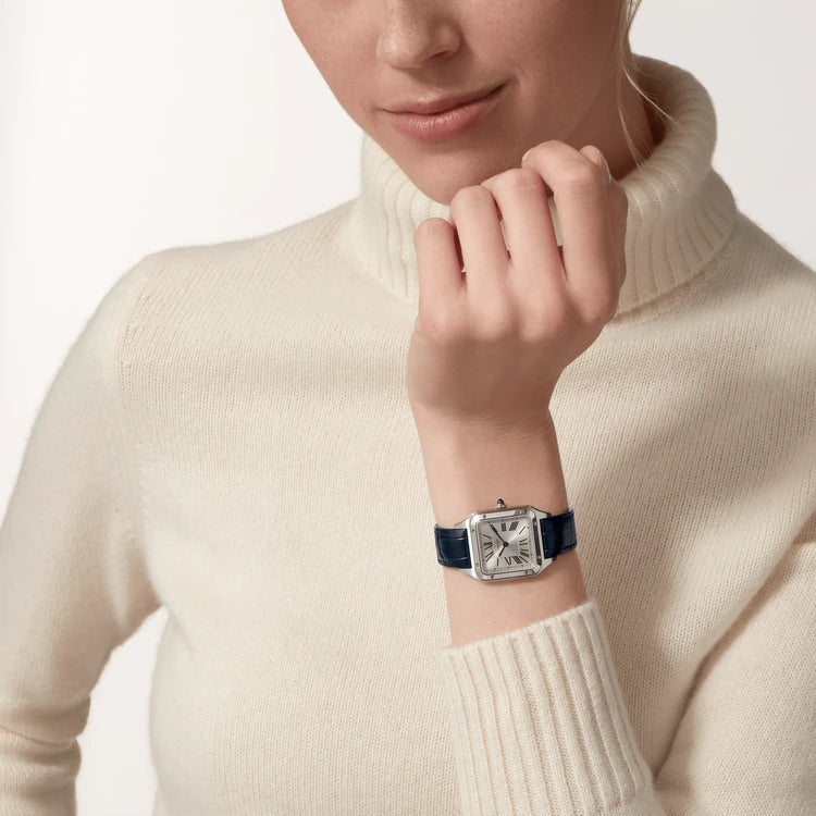 Cartier SANTOS-DUMONT Blau Strap 38mm