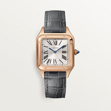 Cartier Santos-Dumont Small model Satin-brushed Silbernes Zifferblatt 38 mm x 27.5 mm