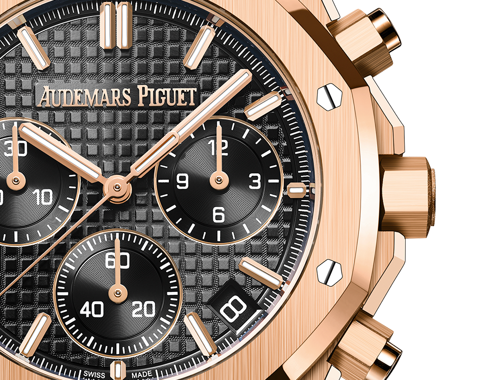 Audemars Piguet ROYAL OAK Pink Gold Schwarzes Zifferblatt CHRONOGRAPH 41mm