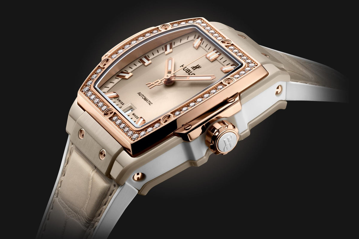 Hublot Spirit of Big Bang BEIGE Keramik KING GOLD Diamanten