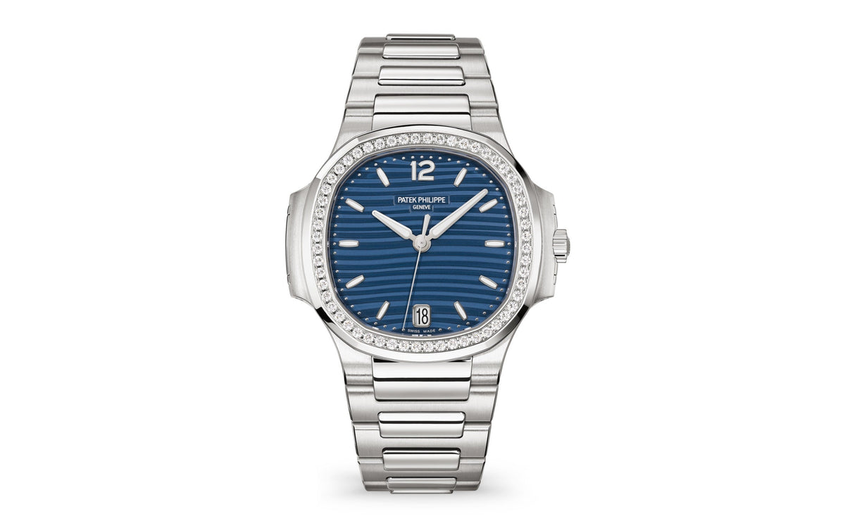 Patek Philippe Nautilus Ladies Automatic , Edelstahl and Diamanten, 35,2mm