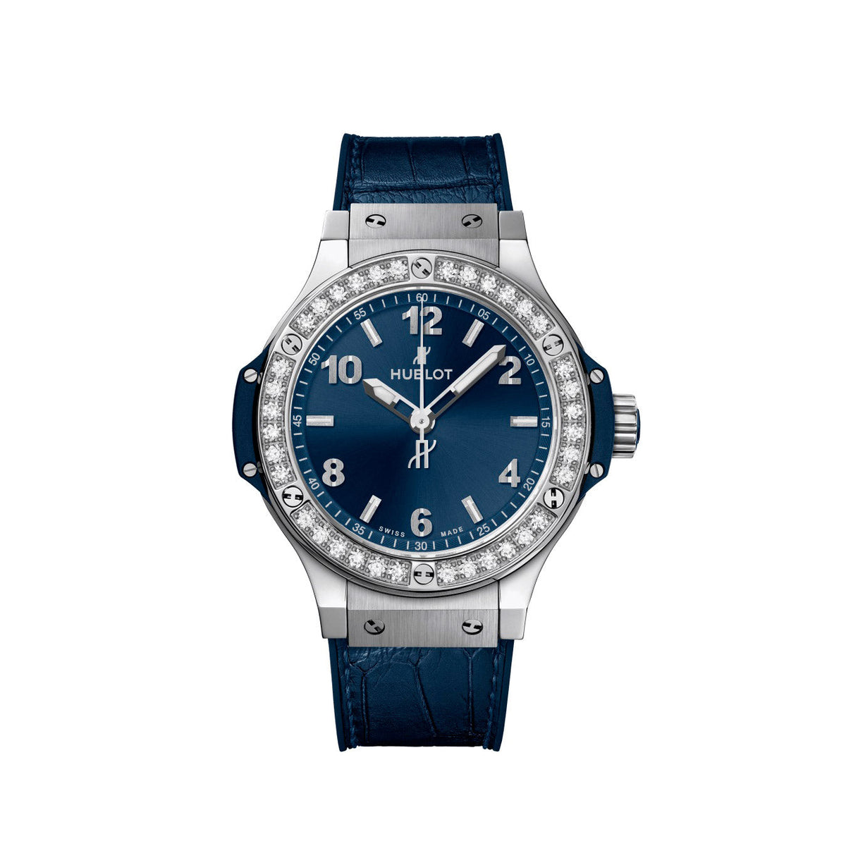 Hublot Big Bang, Edelstahl Blue Diamanten, 38 mm