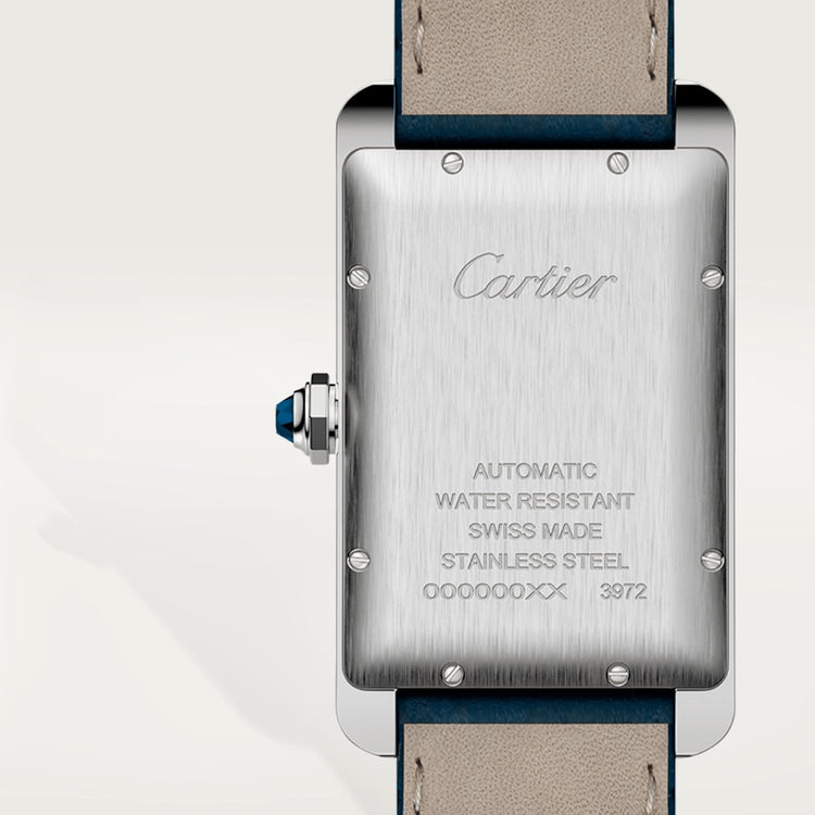 Cartier TANK AMERICAINE Blau Strap 26.6 mm