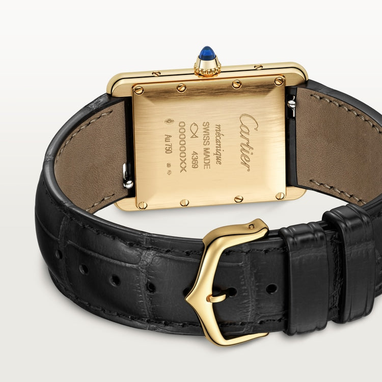 Cartier Tank Louis Cartier Large model Schwarz lacquer dial