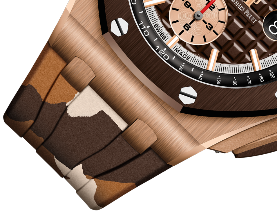 Audemars Piguet OFFSHORE Pink Gold Brown Camouflage Dial CHRONOGRAPH 44mm