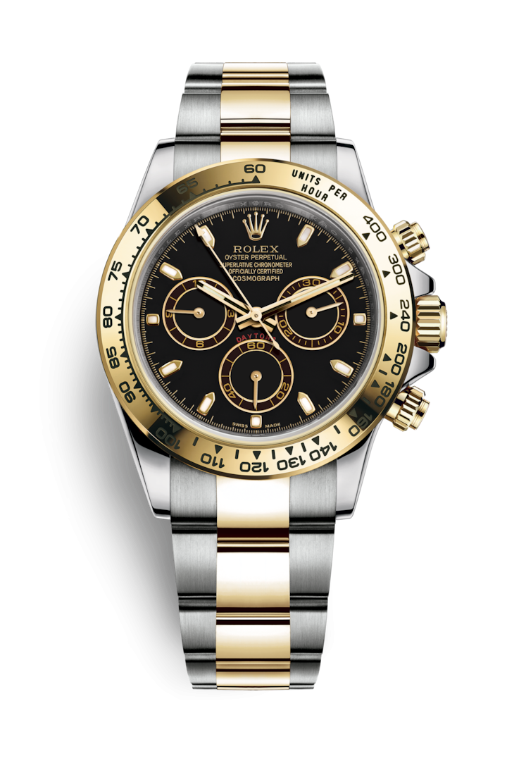 Rolex Daytona Two Tone Schwarzes Zifferblatt 40mm -0004