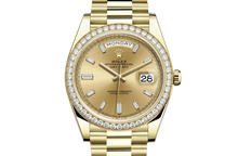Rolex Day-Date Gelbgold Diamanten Bezel Champagne Diamanten Dial