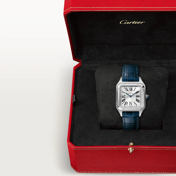 Cartier SANTOS-DUMONT Blau Strap 38mm