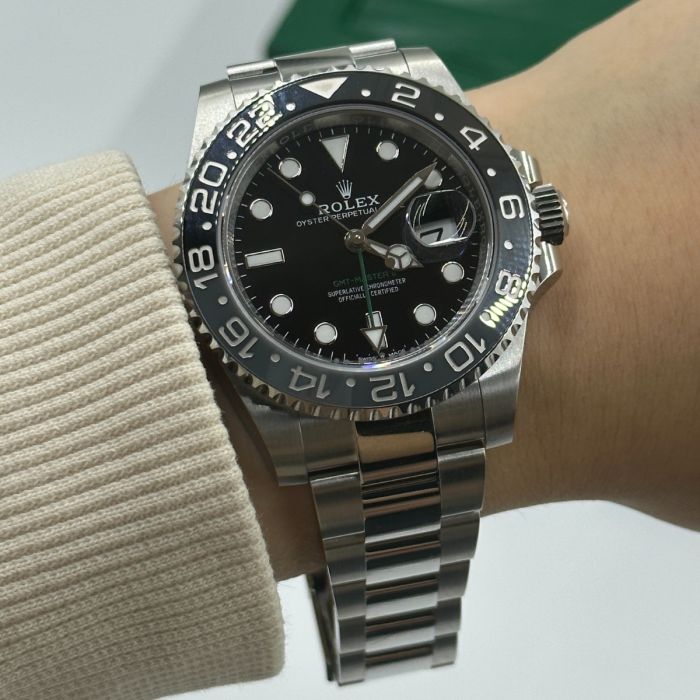 Rolex GMT Master ll Automatic Schwarzes Zifferblatt Edelstahl M126710GRNR-0004