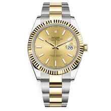Rolex Oyster Perpetual Datejust 41 Champagne dial, Two-tone, Fluted Bezel -0009