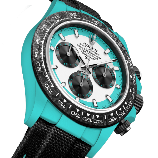 Rolex Daytona Dew Collection CarboQuartz Celeste Invert Premium Super Carbon Fiber Customized Edition Cos