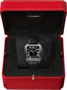 Cartier SANTOS DE CARTIER, LARGE, AUTOMATIC, Edelstahl, ADLC, INTERCHANGEABLE RUBBER AND LEATHER BRACELETS