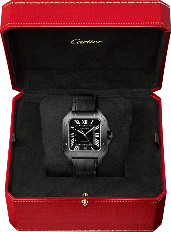 Cartier SANTOS DE CARTIER, LARGE, AUTOMATIC, Edelstahl, ADLC, INTERCHANGEABLE RUBBER AND LEATHER BRACELETS