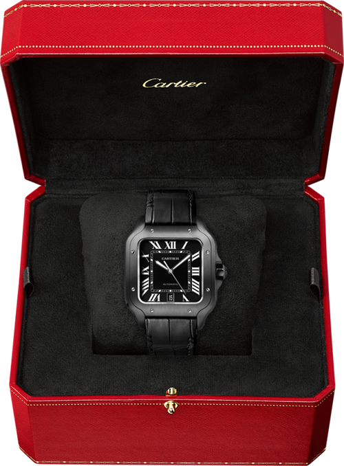 Cartier SANTOS DE CARTIER, LARGE, AUTOMATIC, Edelstahl, ADLC, INTERCHANGEABLE RUBBER AND LEATHER BRACELETS