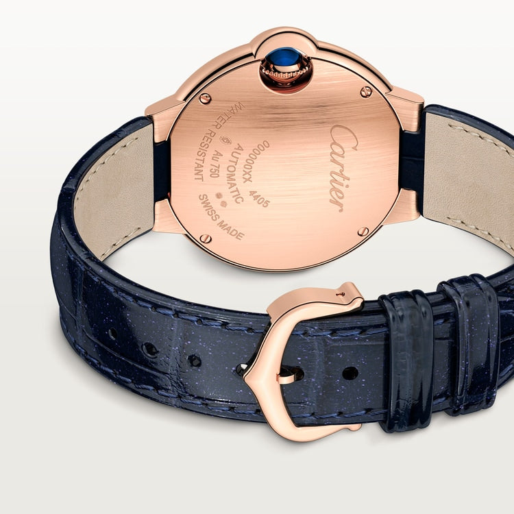 Cartier Ballon Bleu de Cartier Matt silvered stamped sunray dial 33 mm