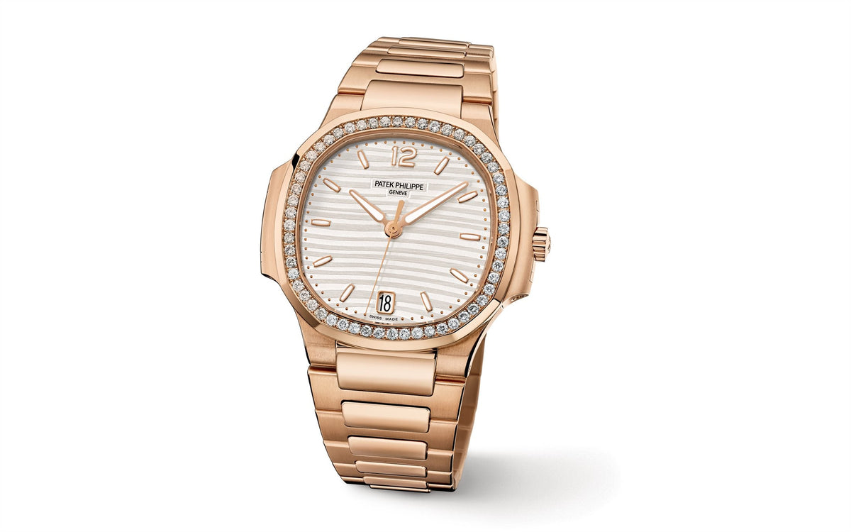 Patek Philippe Nautilus Ladies Automatic , 18k Roségold and Diamanten, 35,2mm