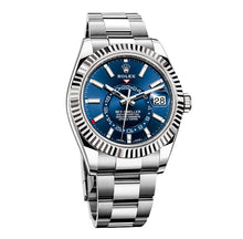 Rolex Sky-Dweller Blaues Zifferblatt Edelstahl -0003 Oyster Replica