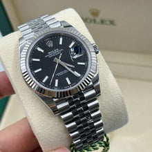 Rolex Datejust 41 Edelstahl & Weißgold Black Index Jubilee Band