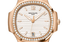 Patek Philippe Nautilus Ladies Automatic , 18k Roségold and Diamanten, 35,2mm