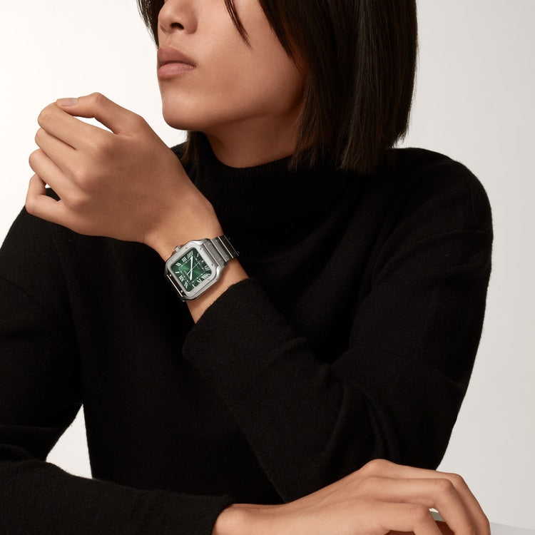 Cartier Santos de Cartier Large model Graduated Grünes Zifferblatt 39.8 mm