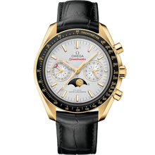Omega Speedmaster MoonPhase 44.25 mm Gelbgold Lederarmband