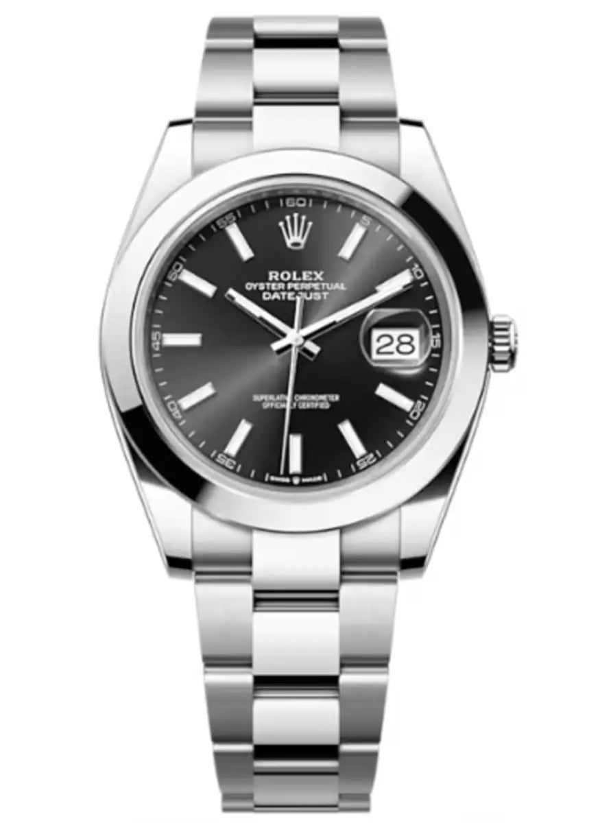 Rolex Datejust 41 Edelstahl Schwarzes Zifferblatt