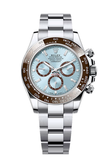 Rolex Cosmograph Daytona Platinum Ice-Blue Diamanten-Set Dial and Chestnut Brown Bezel