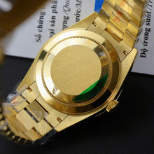 Rolex Day-Date Gelbgold Green Ombre Roman Numeral Dial Diamanten Bezel Replica