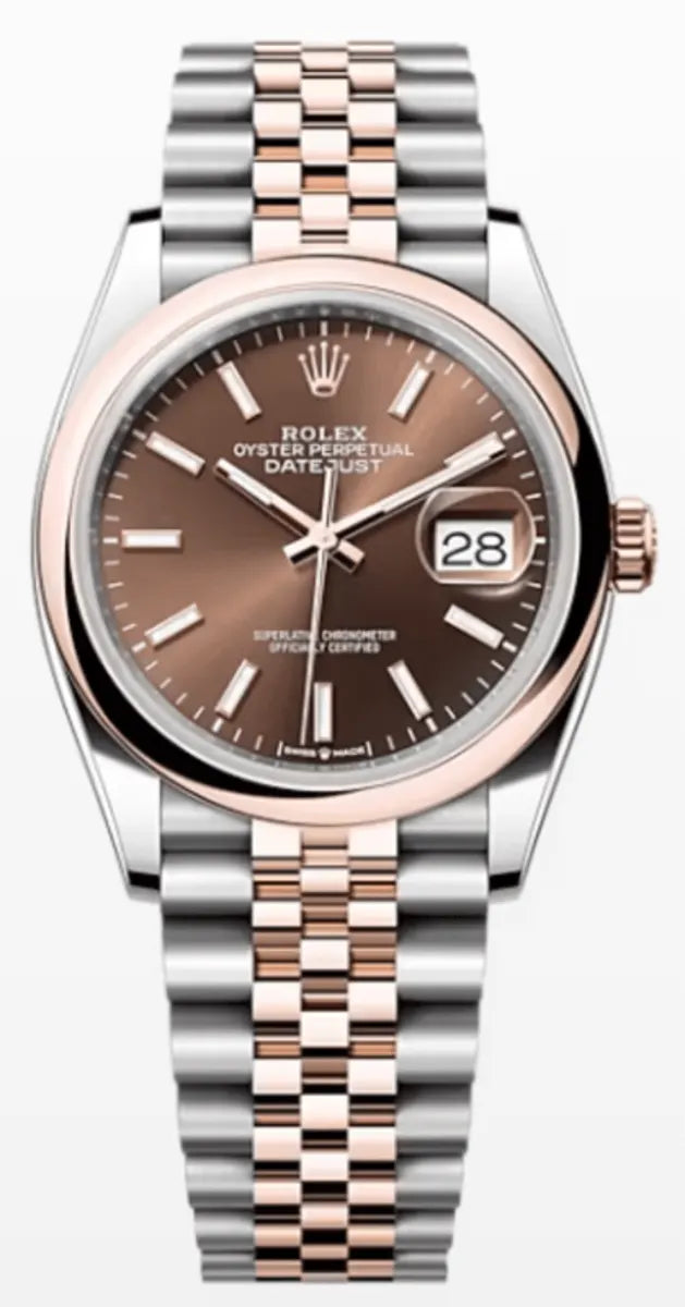 Rolex Datejust 36 Edelstahl & Roségold Chocolate Dial