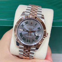 Rolex Datejust 41 Edelstahl and Roségold Wimbledon Grünes Zifferblatt Jubilee