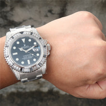 Rolex SUBMARINER SILVER BLACK Diamanten 40MM