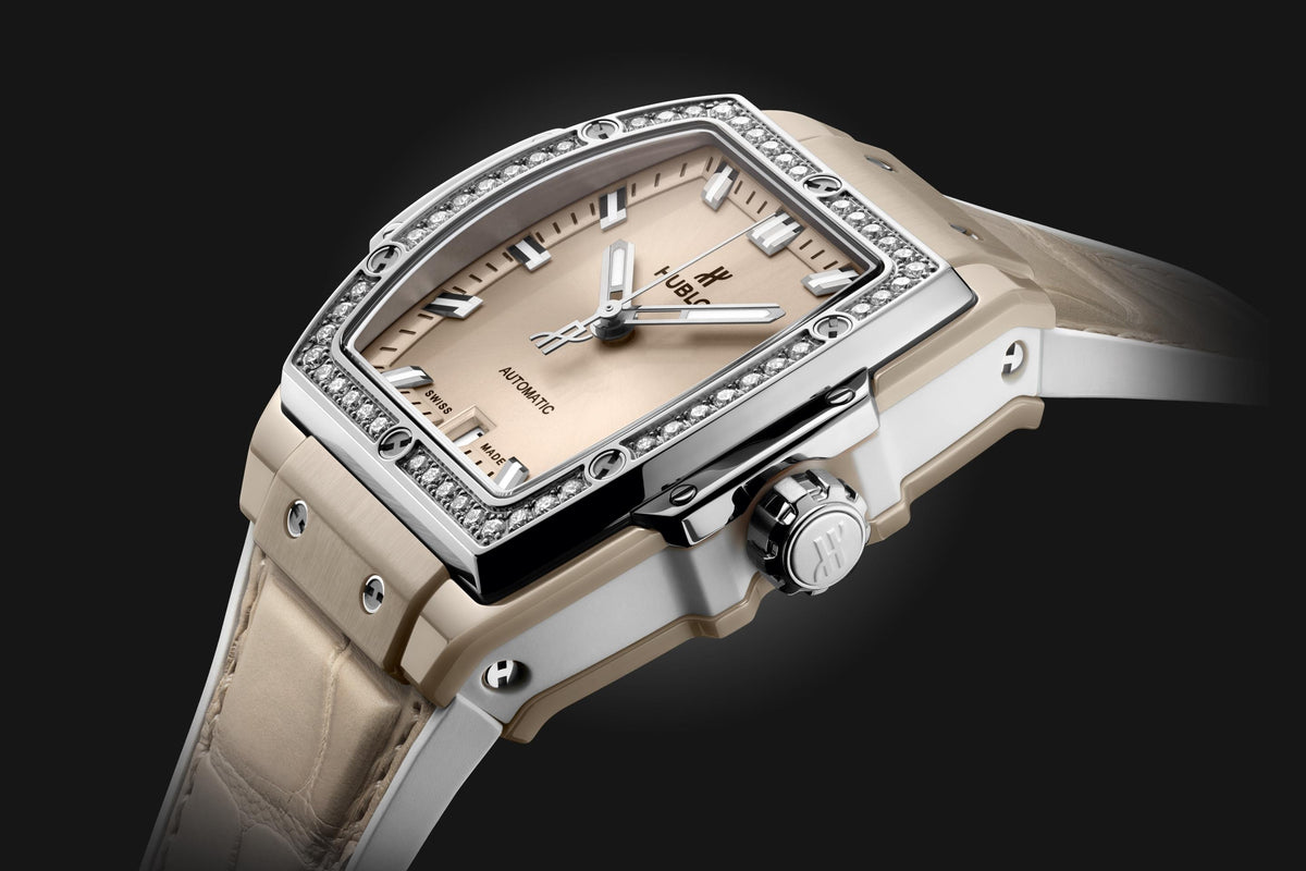 Hublot Spirit of Big Bang BEIGE Keramik Titan Diamanten