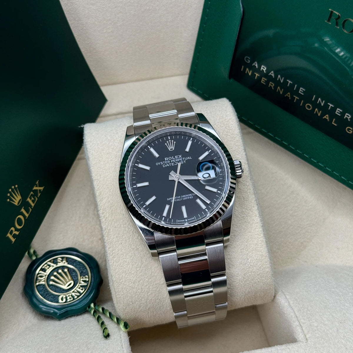 Rolex Datejust 36 Black Index Oyster Bracelet -0016