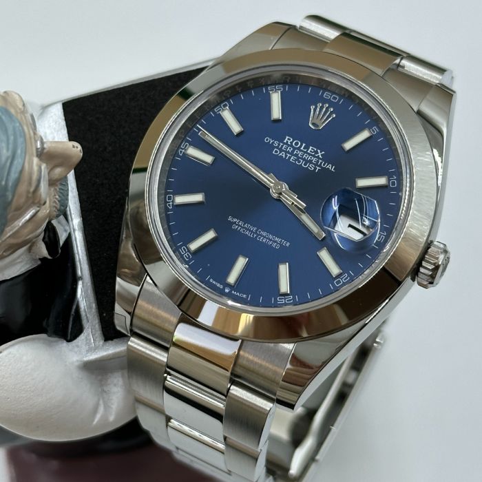 Rolex Datejust 41 Edelstahl Blaues Zifferblatt