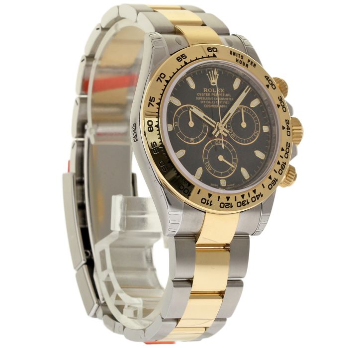 Rolex Daytona Two Tone Schwarzes Zifferblatt 40mm -0004