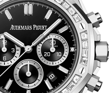 Audemars Piguet AP Royal Oak Diamanten Set Edelstahl 41mm Schwarzes Zifferblatt
