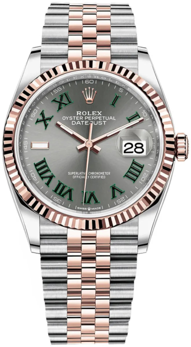 Rolex Datejust 36 Edelstahl & Roségold Slate Roman Dial