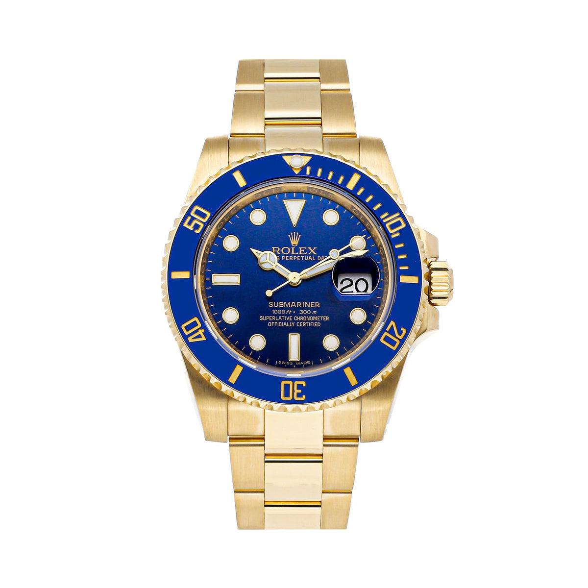 Rolex Perpetual Submariner Date 41mm Schwarzes Zifferblatt Gelbgold