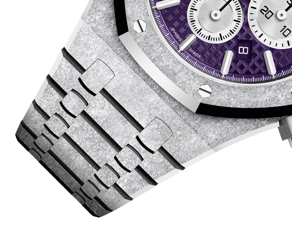 Audemars Piguet ROYAL OAK FROSTED GOLD CHRONOGRAPH Plum purple Dial 41mm