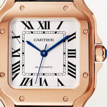 Cartier Santos de Cartier Medium model Opaline Silbernes Zifferblatt 35.1 mm