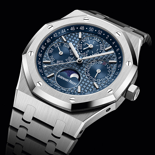 Audemars Piguet AP Royal Oak Perpetual Calendar Edelstahl Blue 41mm