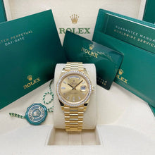 Rolex Day-Date Gelbgold Diamanten Bezel Champagne Diamanten Dial
